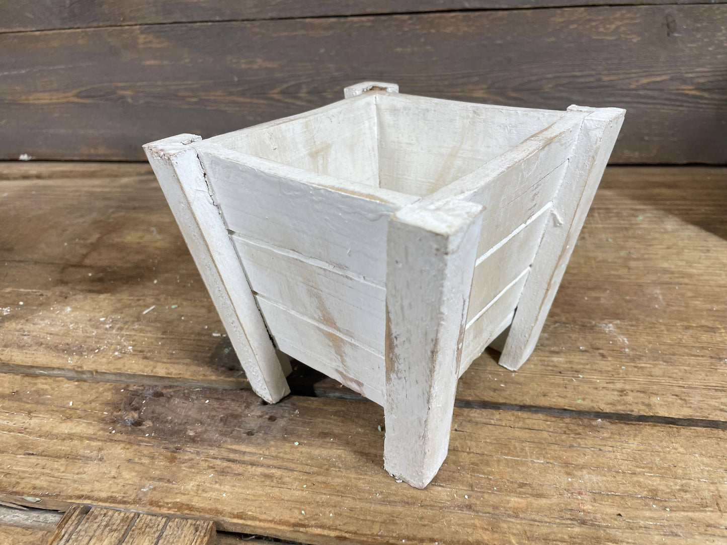 Farmhouse Mini Wood Planter