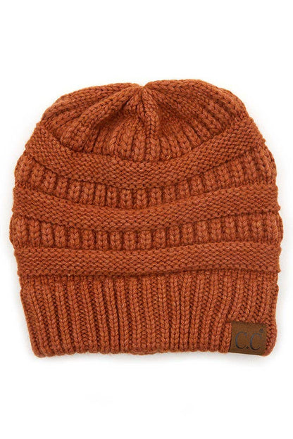 Berry Mixed Soft Yarn Knit Beanie
