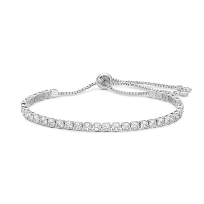 Pulley Tennis Bracelet - 3mm: Silver