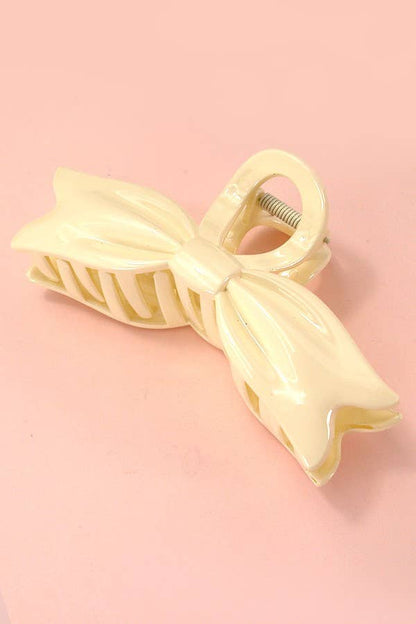 Large Bow Ribbon Shiny Hair Claw Clip