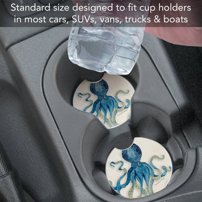 "Indigo Ocean" 1 Pack Absorbent Stone Car Coaster