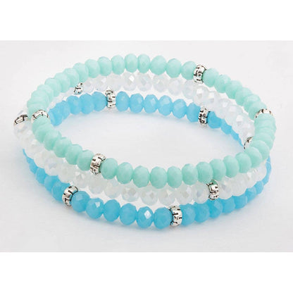 Kids Crystal Girls Stretch Bracelets, Set 3