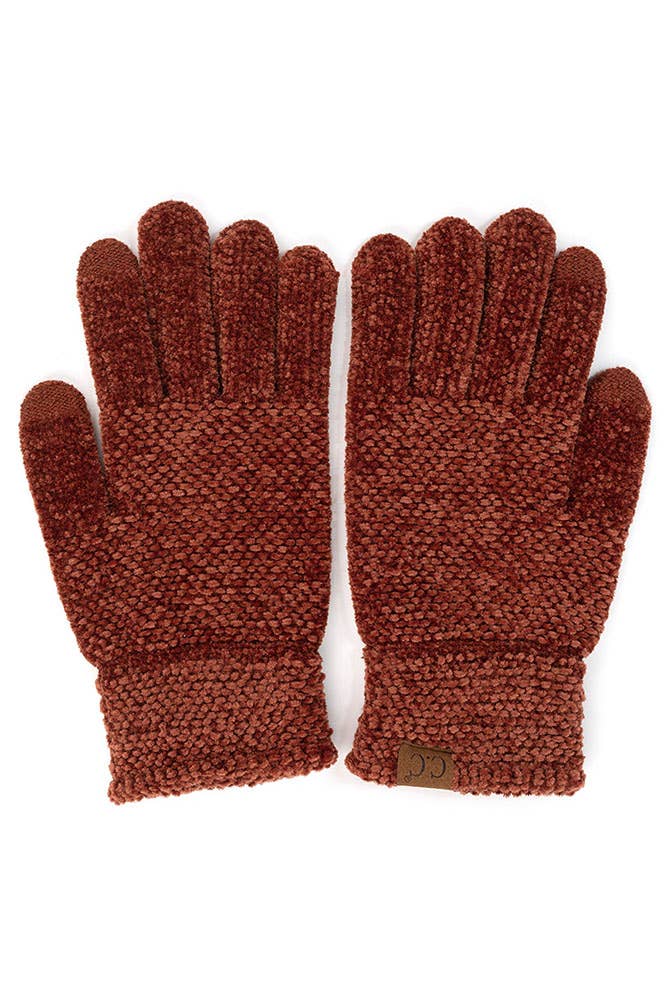 Light Melange Gray C.C Eco Friendly Chenille Gloves