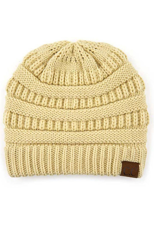 Lemonade Cable Knit Classic Beanie Winter Hat