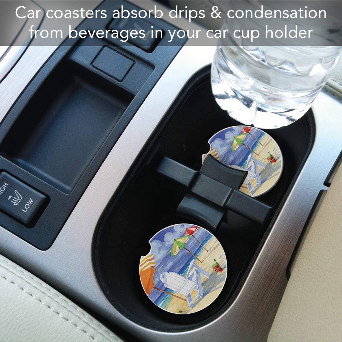 Beach Umbrellas Absorbent Stone Car Coaster 1 Pk