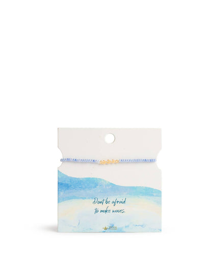 Make Waves Bracelet   Gold/Multi   7"+1"