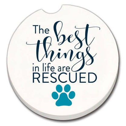 Rescued Absorbent Stone Car Coaster 1 Pk