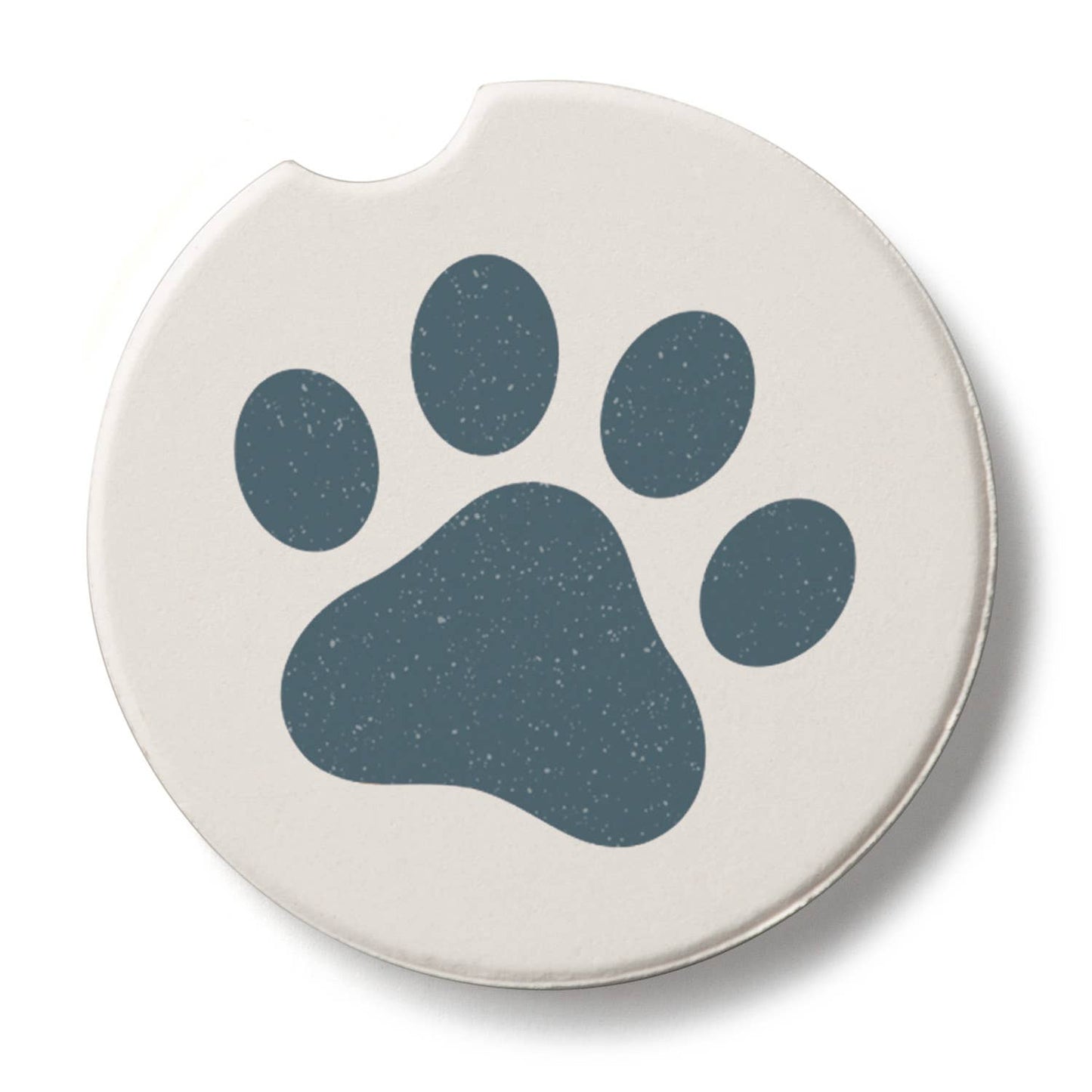 "Printed Paw" Absorbent Stone Car Coaster 1pk