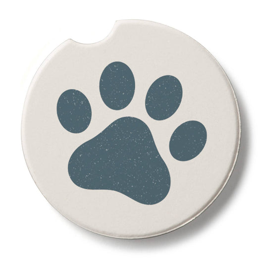 "Printed Paw" Absorbent Stone Car Coaster 1pk