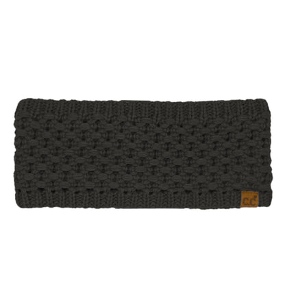 Light Gray Cross Cell Stitch Knit Winter Headwrap