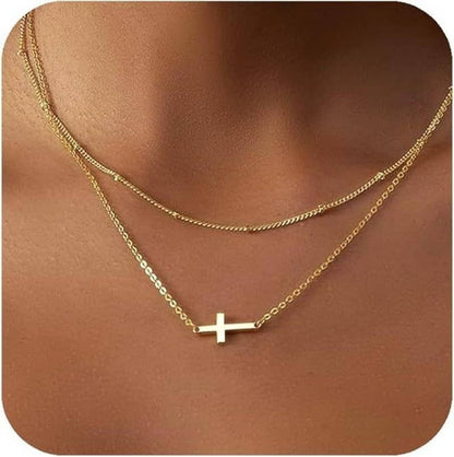 Gold Layered Cross Necklace