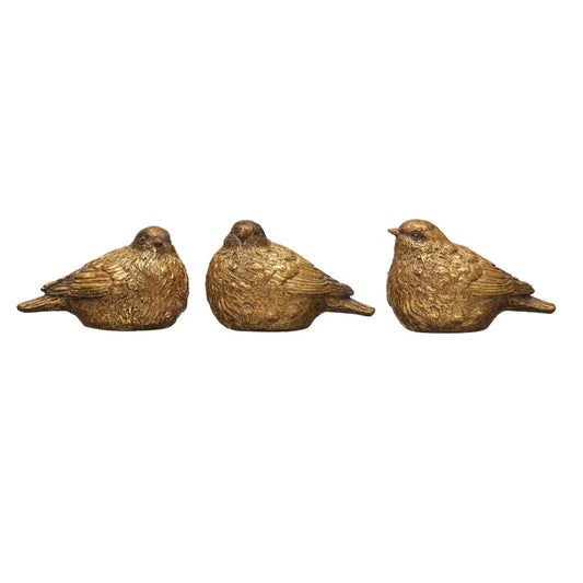 Distressed Gold Resin Birds (Style’s Vary)