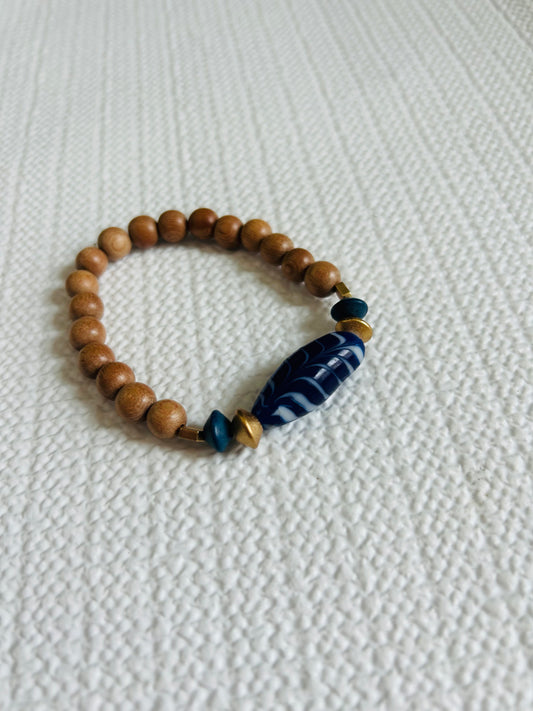 Blue Bead Bracelet