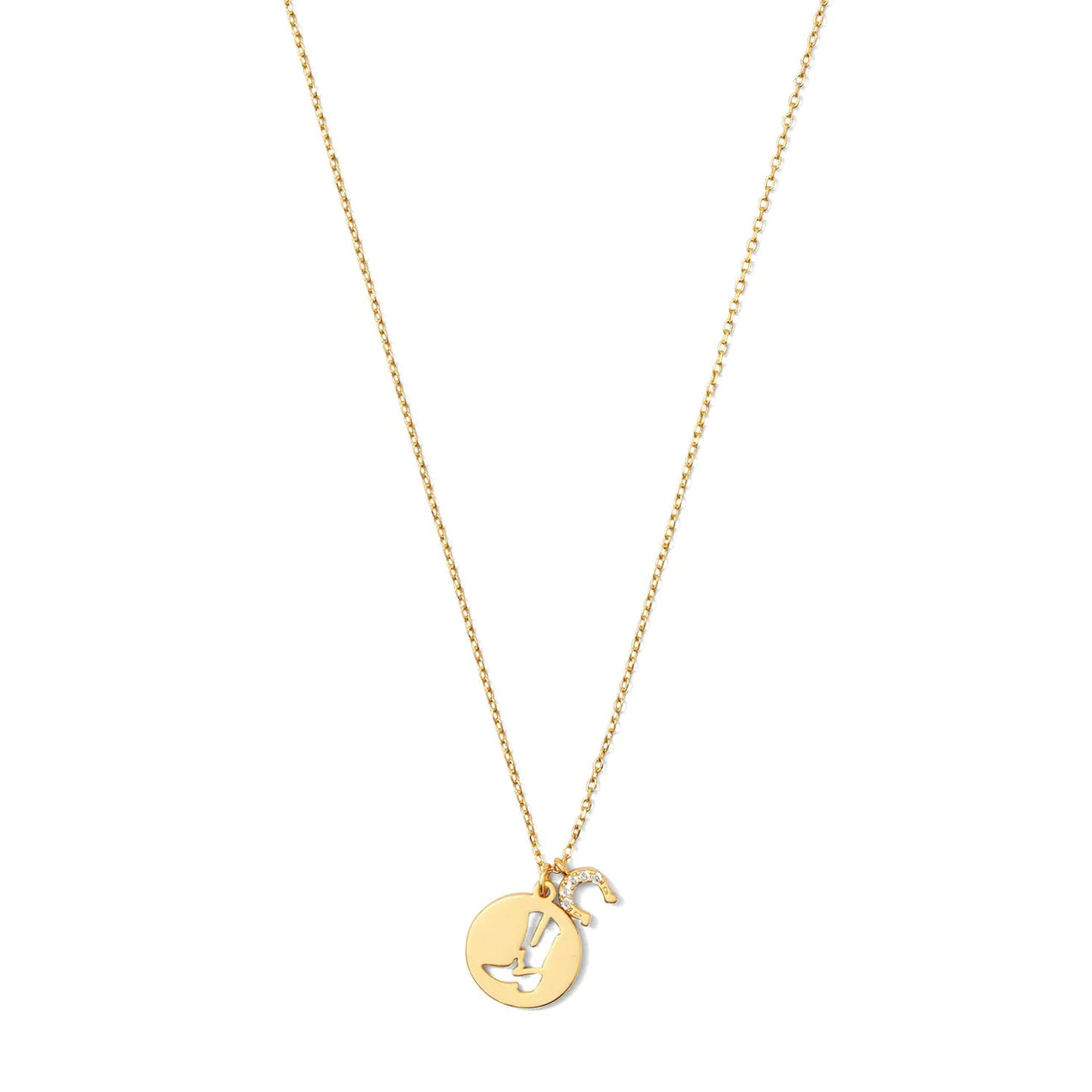 Gold Boot & Horseshoe Necklace