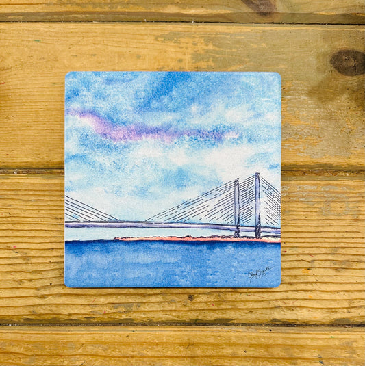 Indian River Bridge Ceramic Trivet 7 x 7