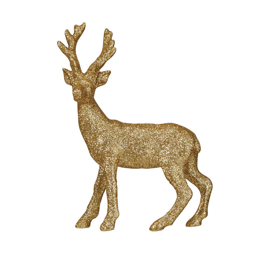 Resin Buck w/ Glitter, Gold Finish