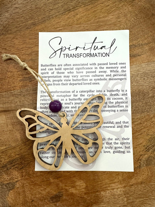 Butterfly Spiritual Transformation Story Card (Beads Vary)