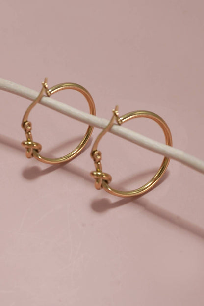 Gold Knot Hoop