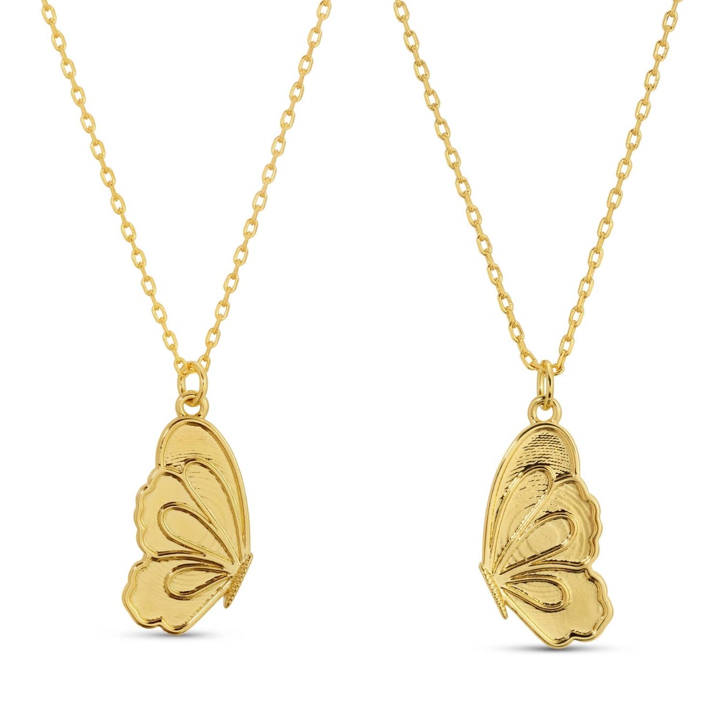 Be Connected - Pair of Butterfly Halves Friendship Necklaces