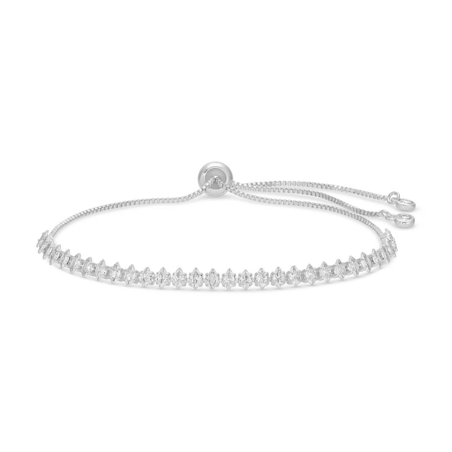 Silver Pulley Tennis Bracelet