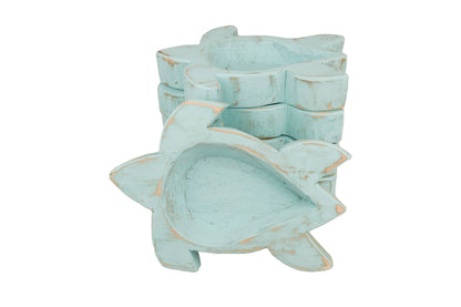 Seaside Blue Sea Turtle Dough Bowl Lg