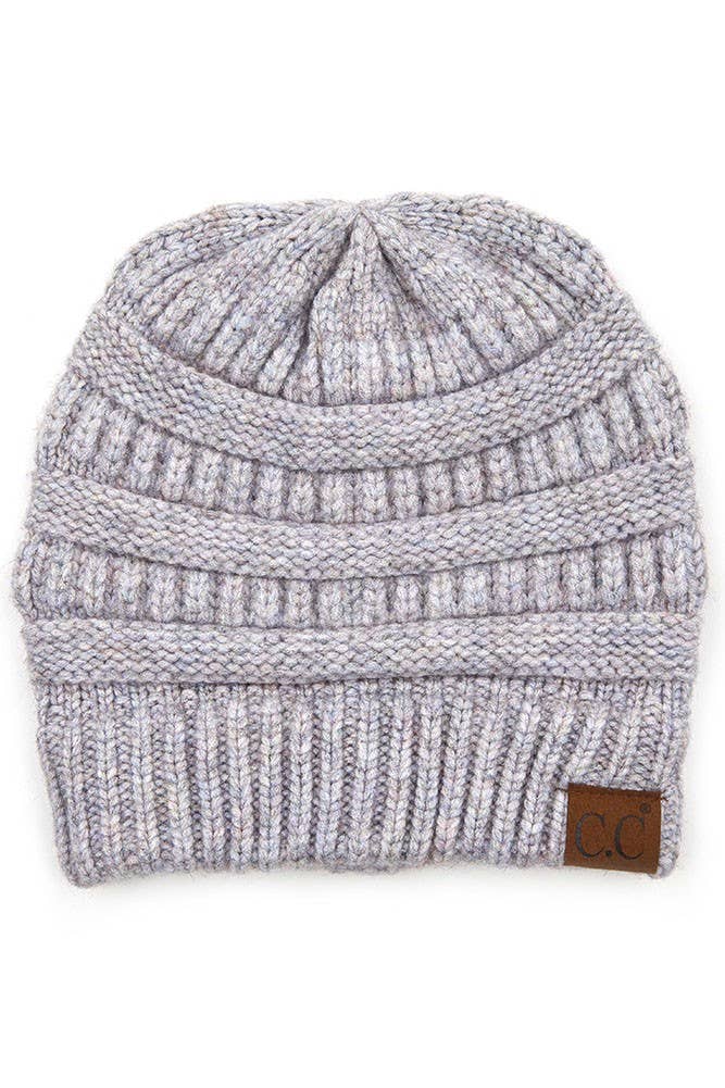 Periwinkle Soft Yarn Knit Beanie