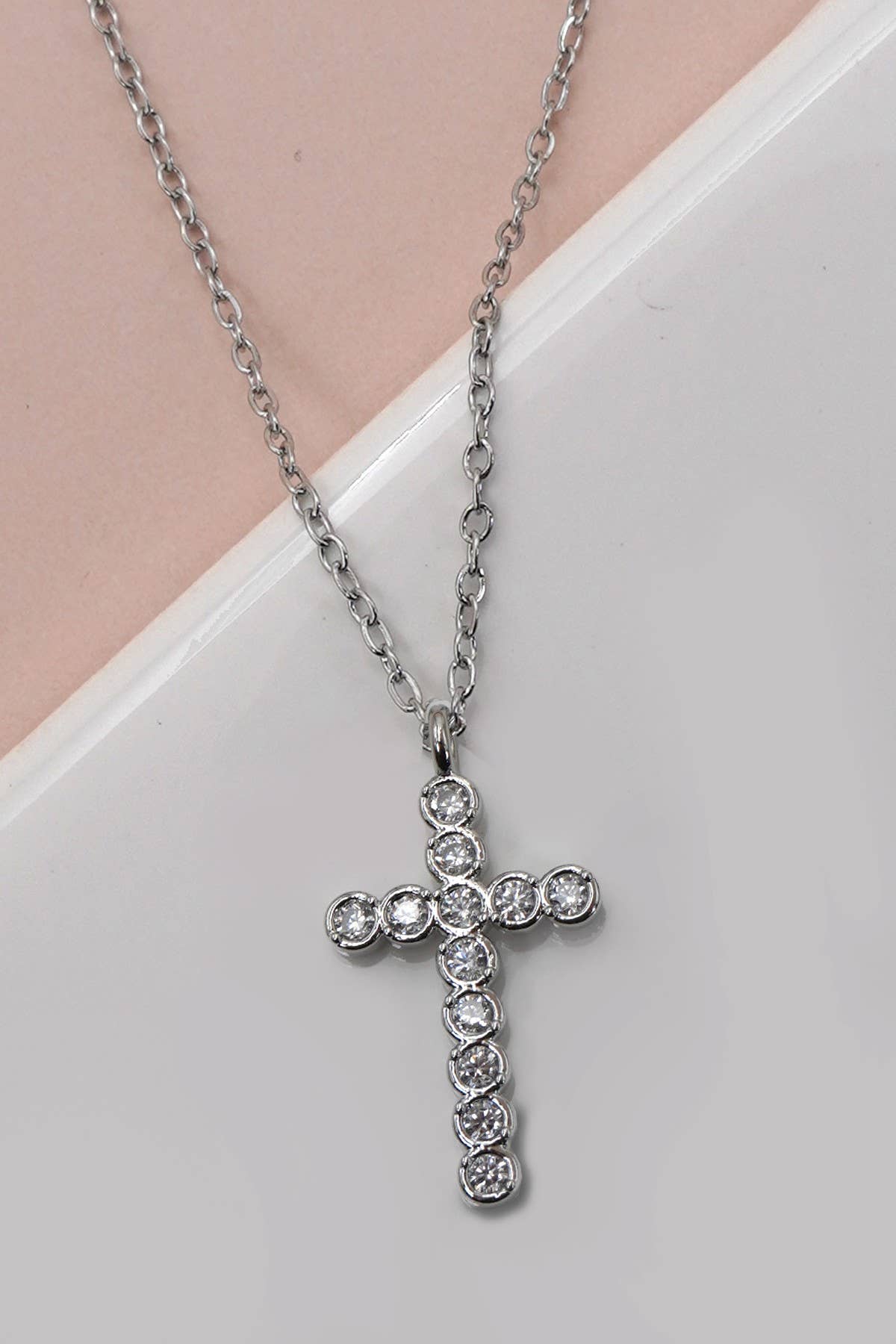 Rhinestone Cross Necklace