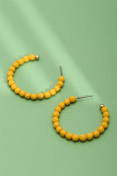 Beaded Hoop Earrings