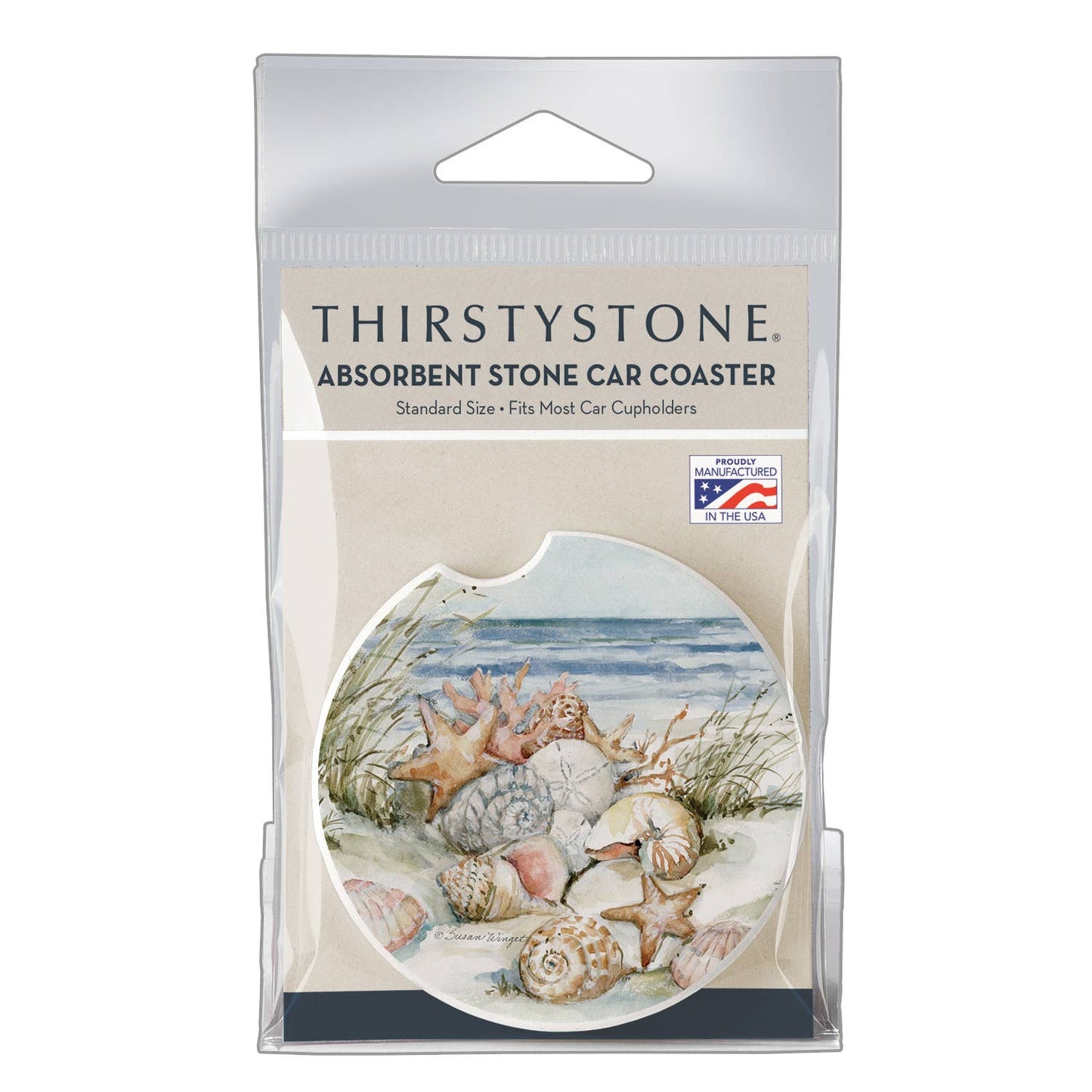 "Sanctuary" Absorbent Stone Car Coaster 1pk
