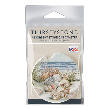 "Sanctuary" Absorbent Stone Car Coaster 1pk