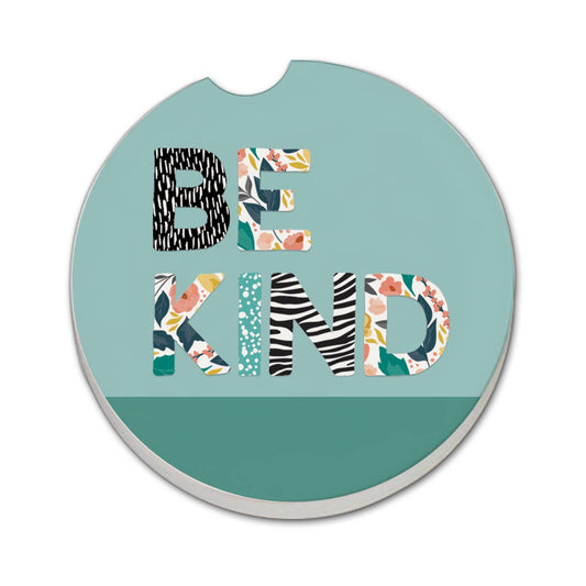 "Be Kind" Absorbent Stone Car Coaster 1pk