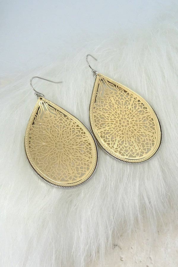 Classic Filigree Teardrop Earring