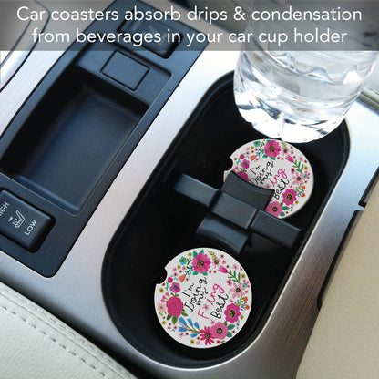 "Doing My Best" Absorbent Stone Car Coaster 1pk