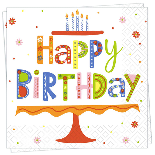 Happy B-day Colour Luncheon Napkin