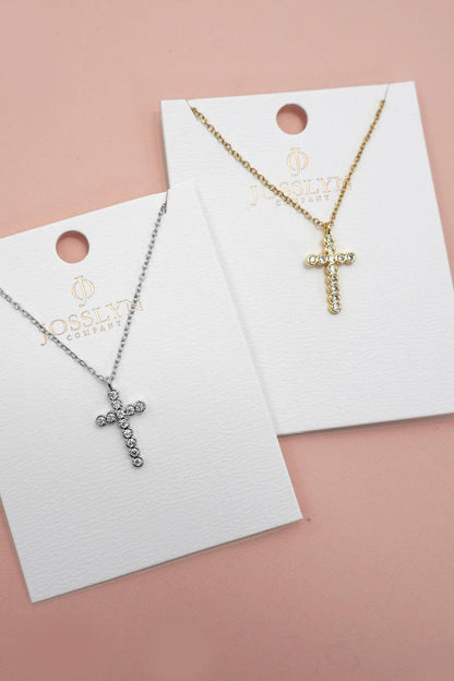 Rhinestone Cross Necklace