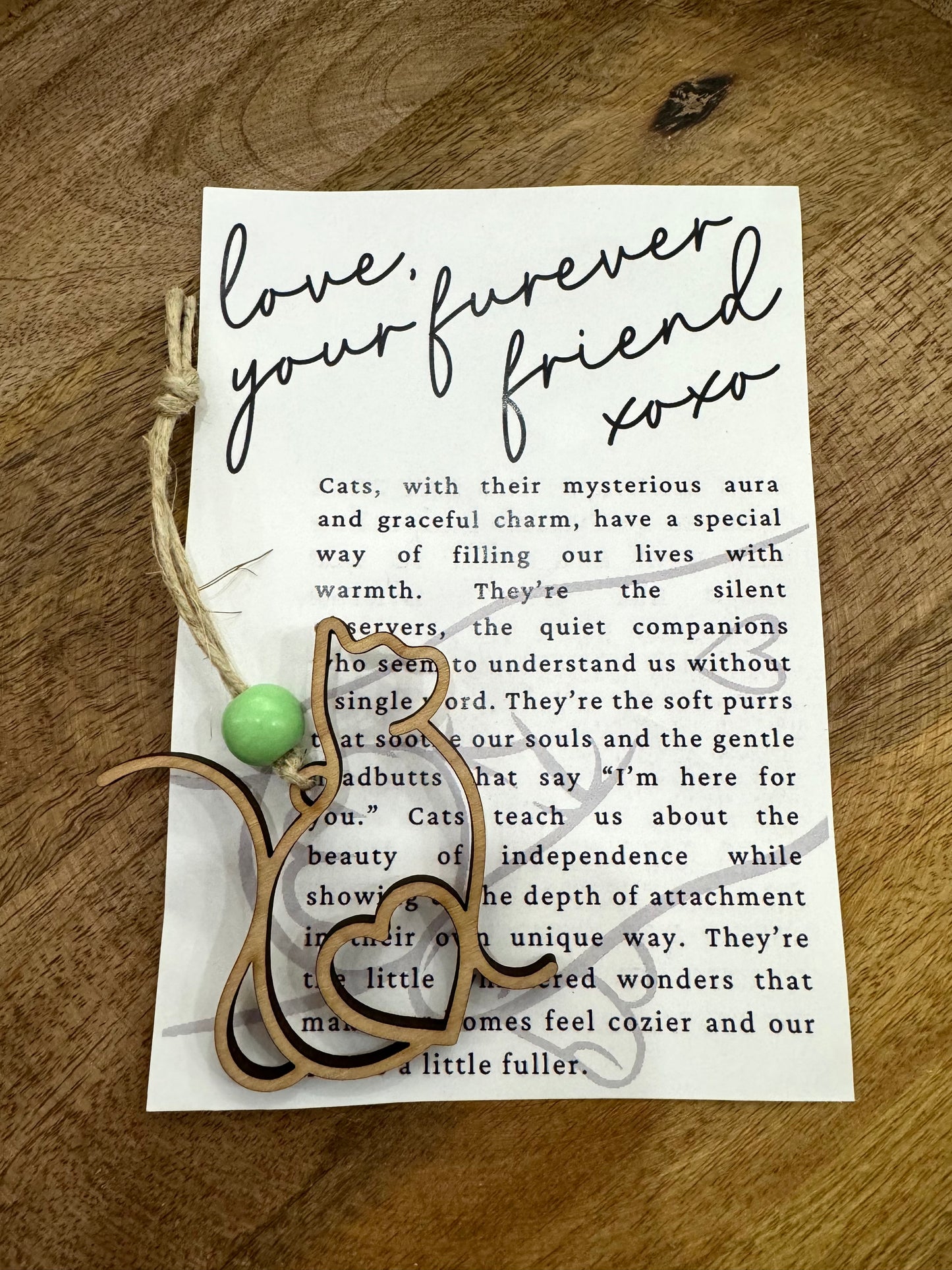 Cat Story Card (Beads Vary)