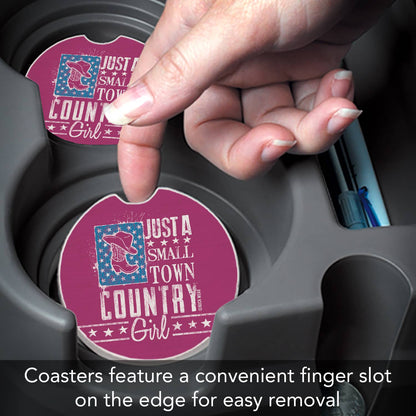 "Country Girl" Absorbent Stone Car Coaster 1pk