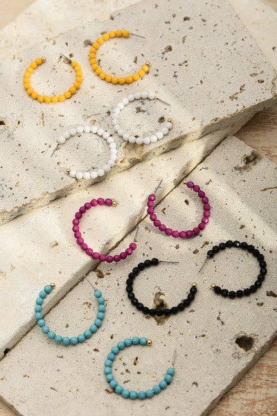 Beaded Hoop Earrings