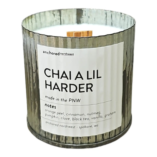 Chai A Lil Harder Wood Wick Rustic Farmhouse Soy Candle