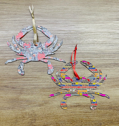 Acrylic Crab Ornaments (Ribbons Vary)