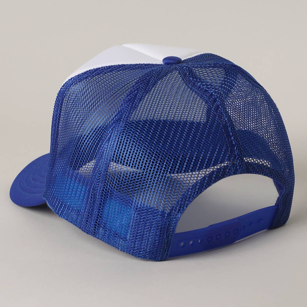 MINT/WHITE/MINT / One Size, USA FLAG Mesh Back Foam Trucker Hat