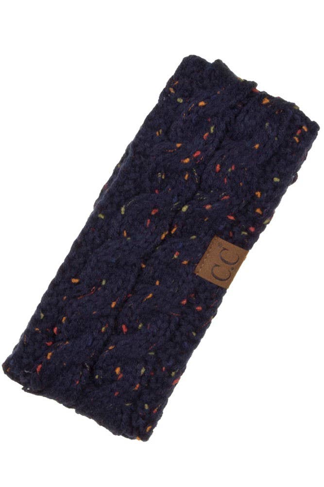 Ivory Chunky Knit Confetti Sherpa Lined Headband