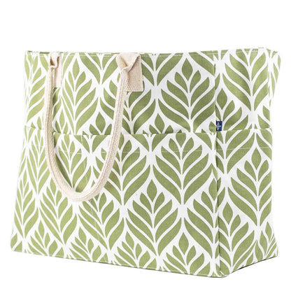 Bayfield Tote   White/Sage   16x12.5x6