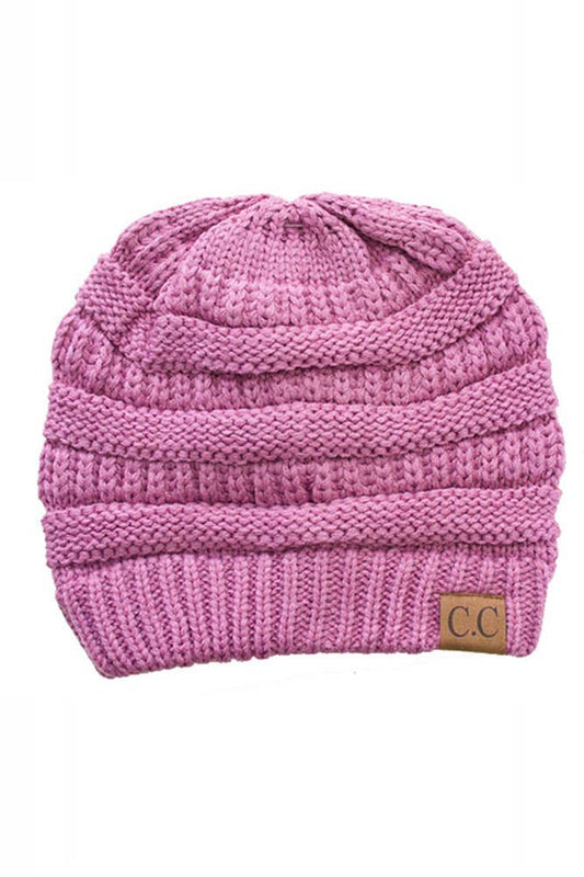 New Lavender Knit Classic Beanie Winter Hat