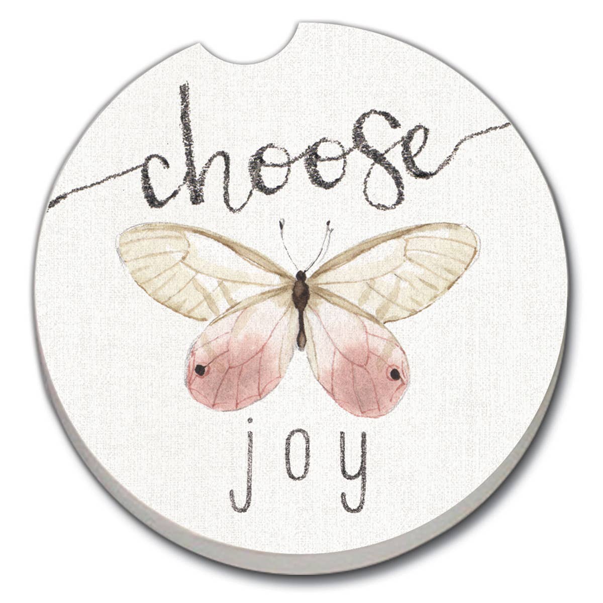 "Choose Joy" 1 Pack Absorbent Stone Car Coaster