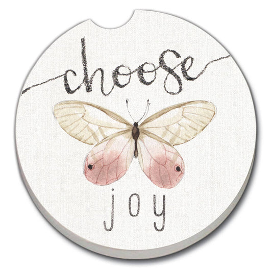 "Choose Joy" 1 Pack Absorbent Stone Car Coaster