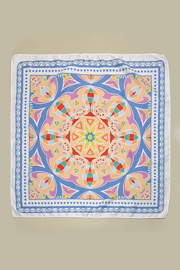 Tribal Print Silky Feel Bandana Scarf