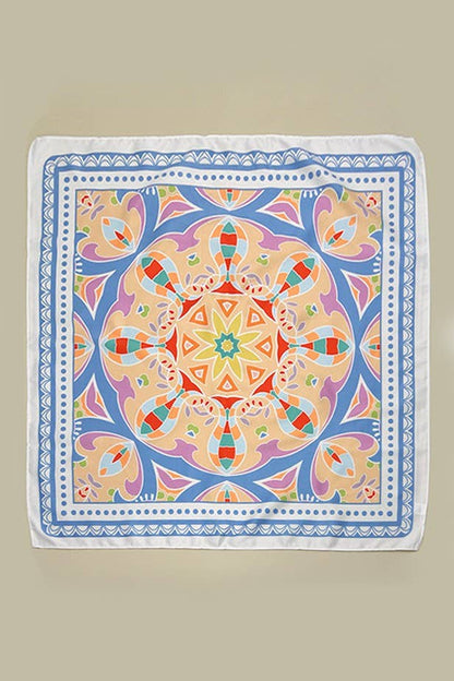 Tribal Print Silky Feel Bandana Scarf