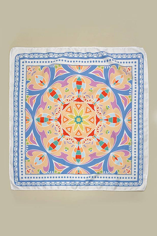 Tribal Print Silky Feel Bandana Scarf
