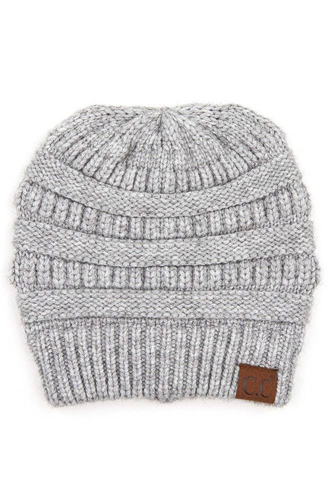 Berry Mixed Soft Yarn Knit Beanie